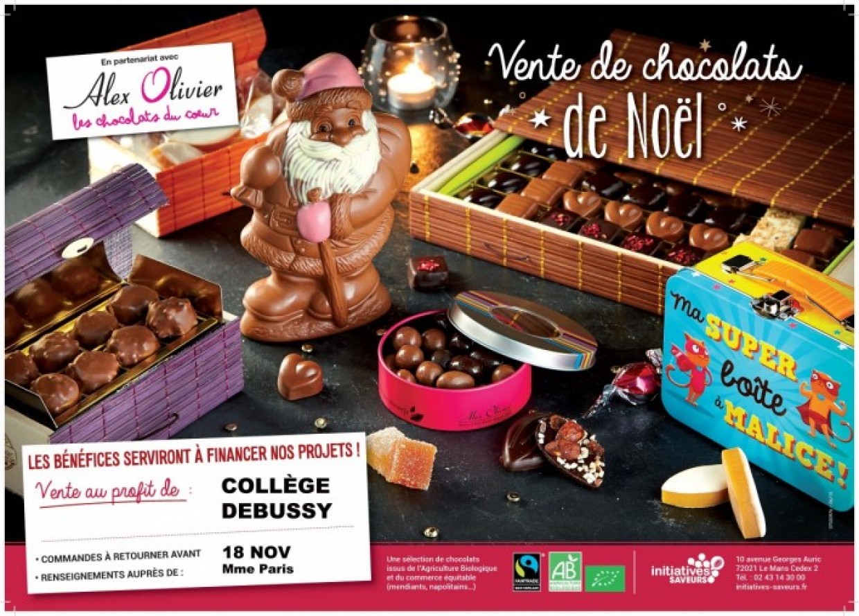 vente de chocolats en classe