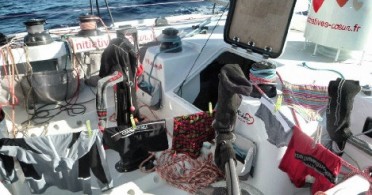 faire secher son linge sur un bateau