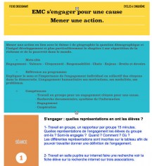 S'engager pour une cause - Mener une action